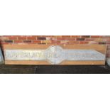 Railwayana; A Station Sign For Apperley Bridge and Rawdon, mounted on plywood board, 46 x 239cm.