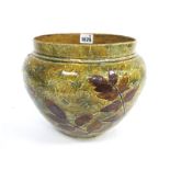 A Doulton Lambeth Pottery Jardiniere, of 'U' shape, impressed and painted with autumn leaves against