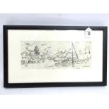 •GEORGE CUNNINGHAM (Sheffield Artist, 1924-1996) *ARR Sketches of Carsington, pen and ink, signed