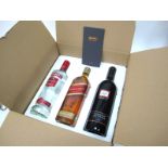 Spirits - Smirnoff Vodka, Johnnie Walker Red Label, Blossom Hill Cabernet Sauvignon 2004 Reserve.