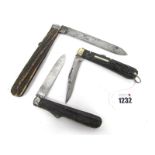 Joseph Hayward & Co Sheffield; Lock Knife; with stag scales, steel bolster, 17cm closed. Lockwood