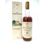 Whisky - The Macallan Single Highland Malt Scotch Whisky 10 Years Old, 75cl., 40% Vol., boxed.