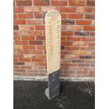 Railwayana; A Cast Iron Boundary Post, painted white and grey and impressed 'L and NW RY Co Boundary