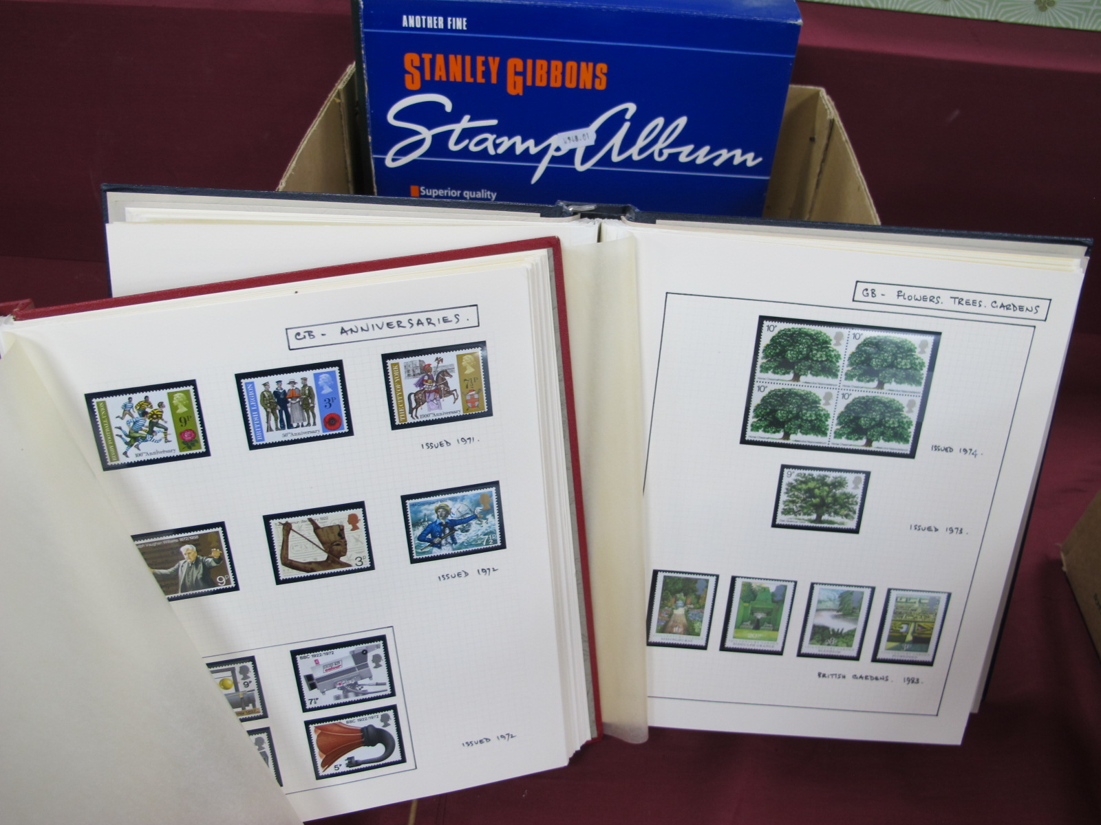 Three Albums of Mainly Mint G.B Decimal and Pre Decimal QE2 Stamps, arranged by thematic content,