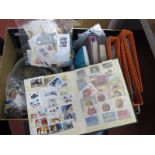 A Collection of World Stamps, in five albums and a plastic tub. Plus four albums of Football