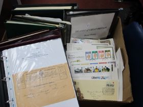 A Channel Islands and Isle of Man Collection of Stamps and Covers, in albums and loose plus a shoe