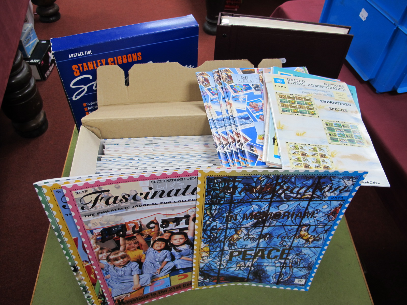 Two Albums of United Nations Mint Stamps Mainly 1980's, including flags of Nations plus a large