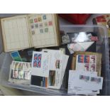 An Accumulation of Mint and Used G.B Stamps and a Collection of G.B FDC's, with machin values, to £