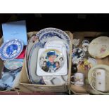 A Grindley Tea Pot, Milford fruit bowl (cracked), plates, table ware, etc:- Three Boxes.