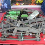 A Pair of Mid XX Century Hornby Train Sets (one four piece, one three piece) and a large quantity of