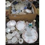 An Early XX Century Tea Service, other China, etc:- Two Boxes.