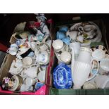 Ceramics - Adderley, Carlton, Tony Carter, Royal Standard teaware, etc:- Two Boxes.