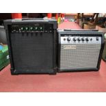 Two Guitar Practice Amps, Axtech VM108 and a Stretton Payne AIL20, (both untested).