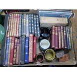Books - Thackery, Kipling, Kinglsey,R.L. Stevenson, etc, Wetheriggs pottery, Machbox covers, pipe.