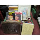 Pictures, Star Wars Magazines, annuals, Enid Blyton, other publications, toys models, etc:- One