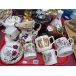 A Novelty Tea Pot in the form of an Aga, Masons Mandalay wall pocket in the form of a jug, etc:- One
