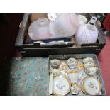 Crown Derby Dish, lamp, shade, cutlery,etc:- One Box. Mickey Mouse child's part tea service.