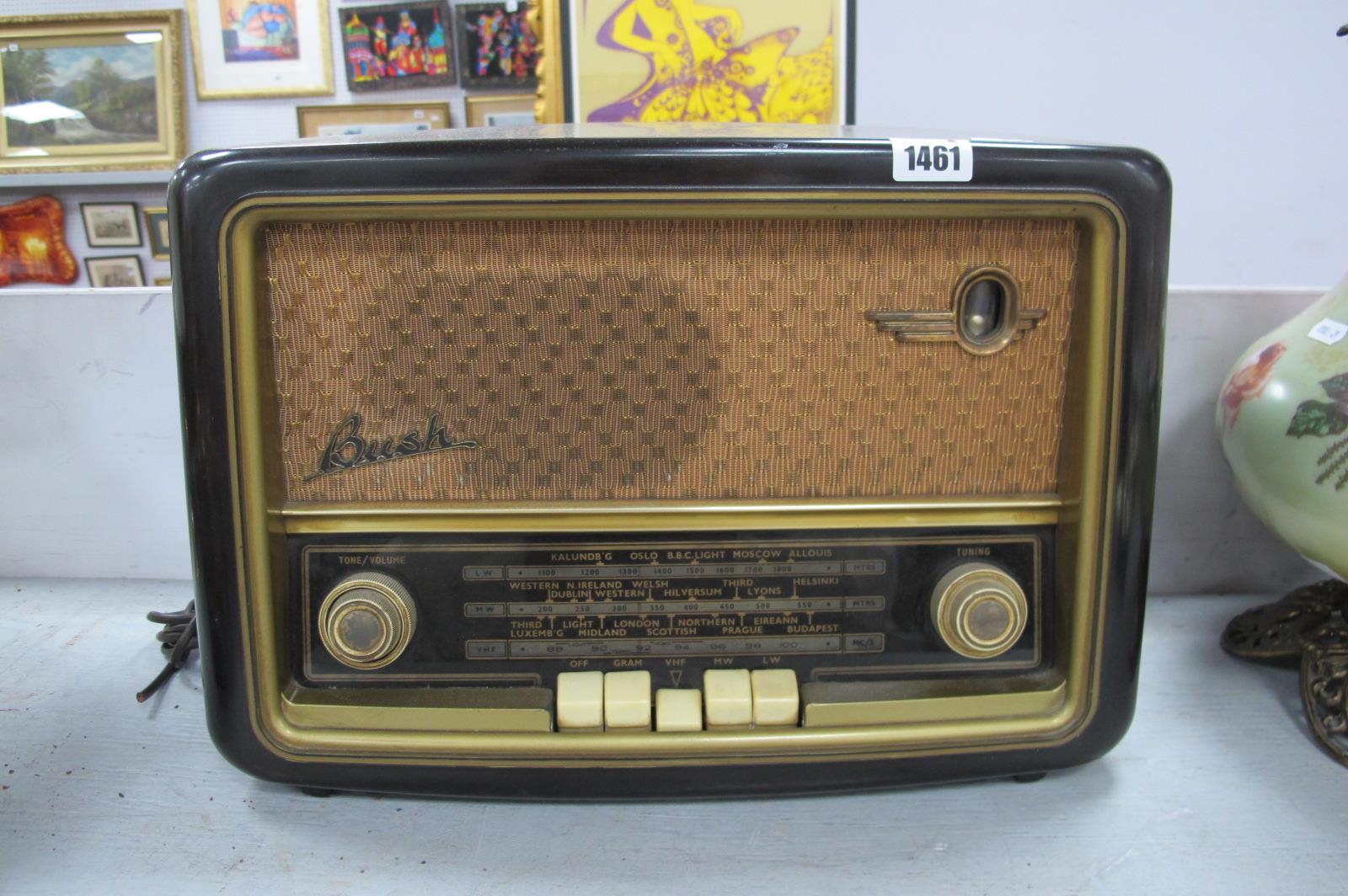 A Vintage Bush Bakelite Radio, type VH61