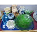 Crown Devon Widdicombe Fair Mug, toby jug, glassware etc:- One Tray.