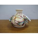 A Moorcroft Pottery Vase, painted with the 'Frangipani' design by Emma Bossons, of squat baluster