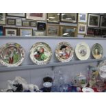 Doulton Series Ware, three plates, Arabian scene embossed example. Worcester J Hendry Castle Scene