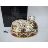 Crown Derby Paperweight 'Lion Cub' Specially Commissioned by Sinclairs, limited edition of 1500,