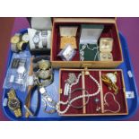 A Mixed Lot of Assorted Costume Jewellery, including single strand pearl bead necklace, a hallmarked