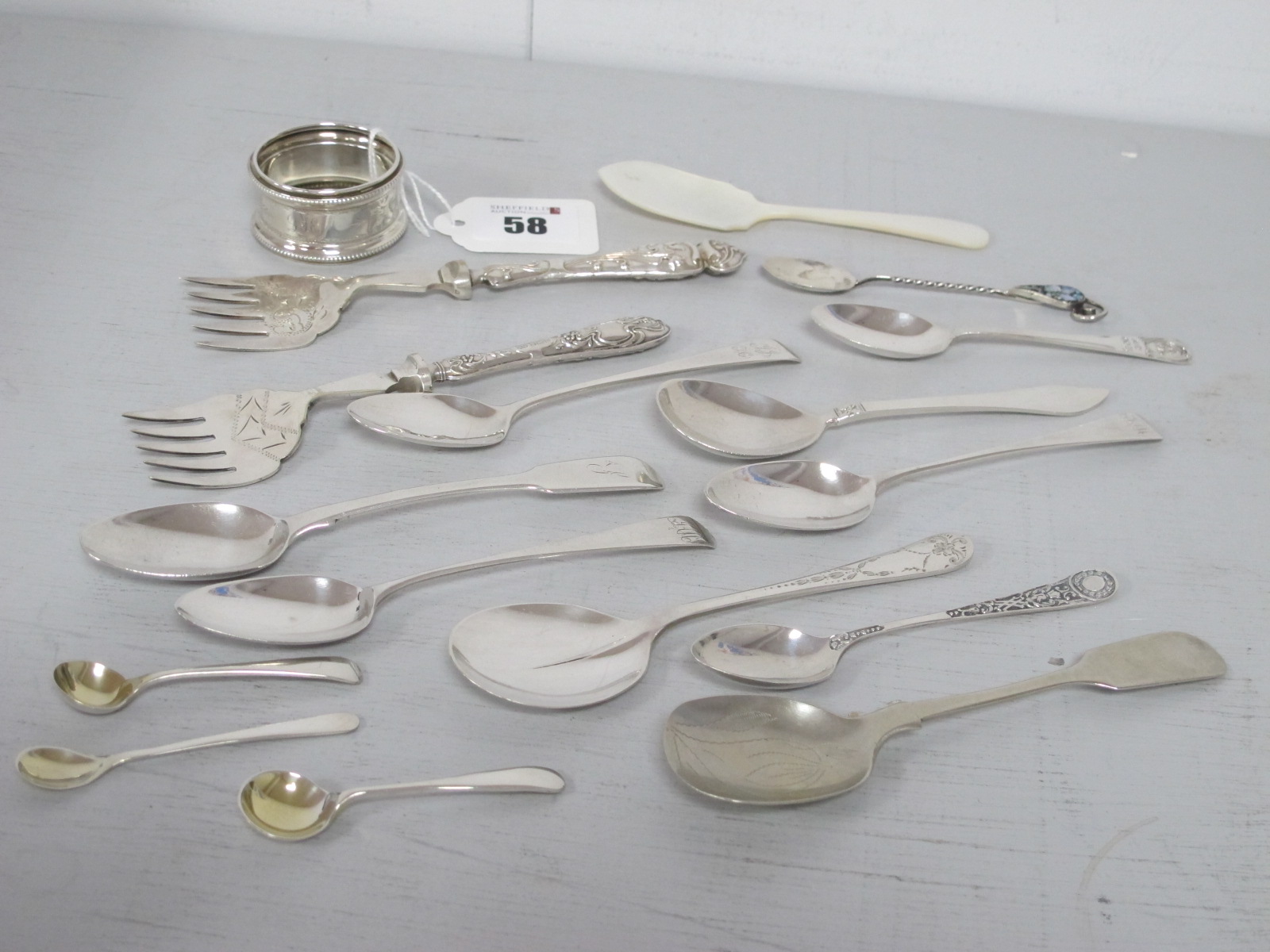 A Collection of Assorted Hallmarked Silver and Other Tea and Other Spoons, including Thomas