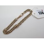 A 9ct Gold Curb Link Bracelet, to swivel clasp (14grams).