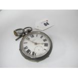 S. Keidan Leeds; A Hallmarked Silver Cased Openface Pocketwatch, the signed white dial with bold