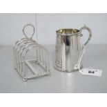 A Victorian Hallmarked Silver Christening Mug, Charles Mappin, Sheffield 1881, initialled, overall