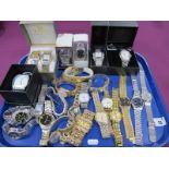 A Selection of Modern Gent's Wristwatches, including Geneva, Fossil, Citron, Accurist, Summit, etc:-