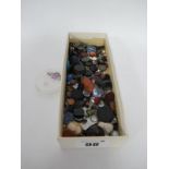 A Collection of Assorted Loose Hardstone Panels, faceted stones etc.
