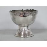 George W. Shiebler; An American Footed Bowl, of Arts & Crafts style with raised detail of entwined