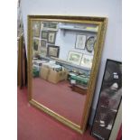 A Rectangular Bevelled Wall Mirror, in gilt frame 86 x 112cm.