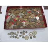 A Collection of GB and World Coins, includes 82g of pre 1947 GB Silver coins, etc.