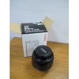 Canon Ultrasonic Lens, EF 85mm f/1-2L 11 USM with lens case LP 1219 and lens hood ES-7911, boxed.