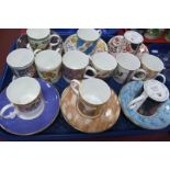Coalport Museum Historic Coffee Cup Collection, featuring twelve cups and saucers.