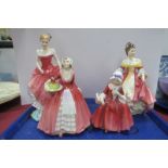 Royal Doulton Figurines - 'Janet' HN1537; 'Lavinia' HN1955; 'Southern Belle' HN2229; 'Summer's