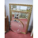 Two Gilt Framed Wall Mirrors, unframed circular examples, 44.5cm wide. (3)