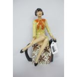 Peggy Davies 'Clarice Teatime' Figurine, original colourway 1/1 by Victoria Bourne, 23cm high.