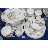 Aynsley China 'Cottage Garden' Part Tea Service, cake stand etc:- One Tray.