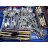 Cased Table Knives, N.A.C.B and other cutlery:- One Tray.