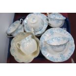 A Foley China Part Tea Service, with scalloped rims and blue floral pattern No 5660.