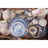 Furnivals & Mason's Denmark, Wedgwood, Doulton and other blue & white table China:- One Box.