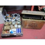 Japanese Ceramics, Blackpool; tower Cup, playing cards, Shell Men in flight coins etc:- One Box,
