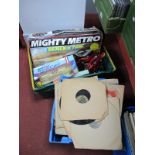 Scalextric Mighty Metro Slot Car Set (incomplete), playworn, two plastic battery operated hoverspeed