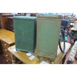 Two Vintage Green Laundry Baskets. (2)