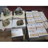 Lilliput Lane Models, including Snowdon Lodge, Eamont Lodge, Leagrave Cottage, all in white boxes.(