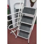 A Towel Warmer, together with two pairs of step ladders. (3).